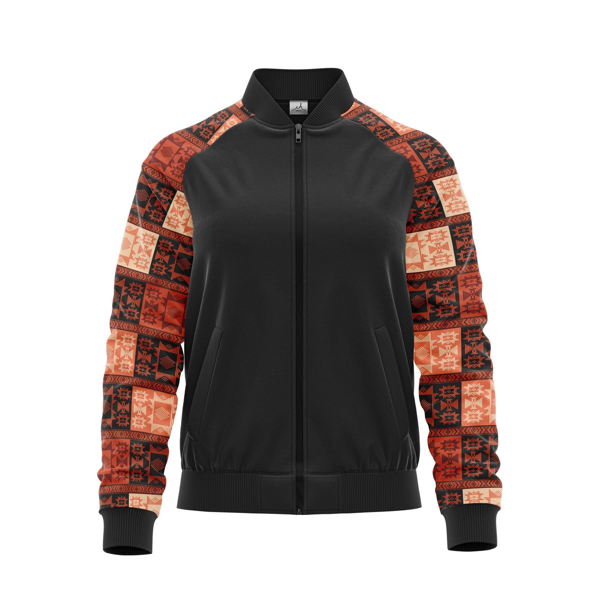 Women Women's Manjak Bomber | Rust/Black | West Africa Inspired M